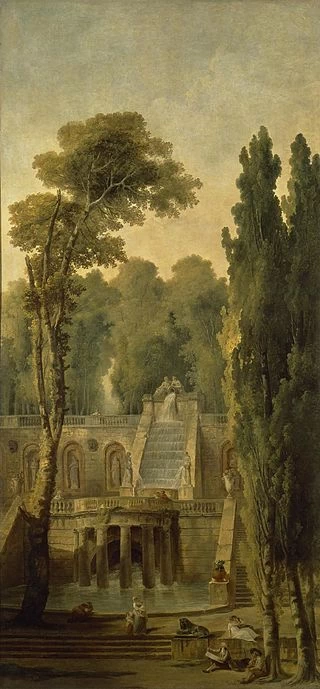 Paesaggio con scalinata e cascata - Hermitage